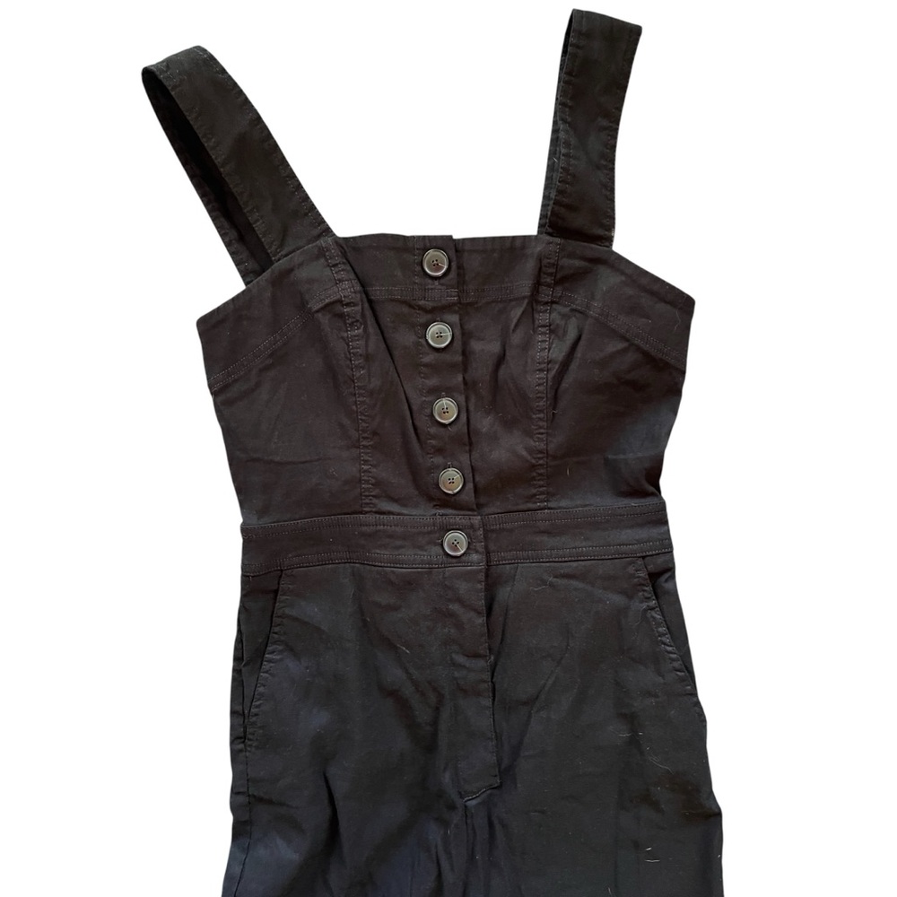 NWT Anthropologie Button-Front Jumpsuit by Maeve The Colette Size 6 EU 38 Black - Picture 9 of 10